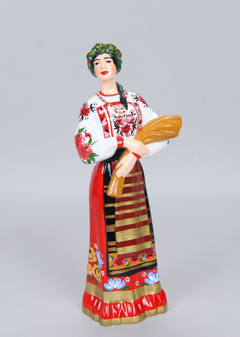 Казачка в  венке со снопом пшеницы купить