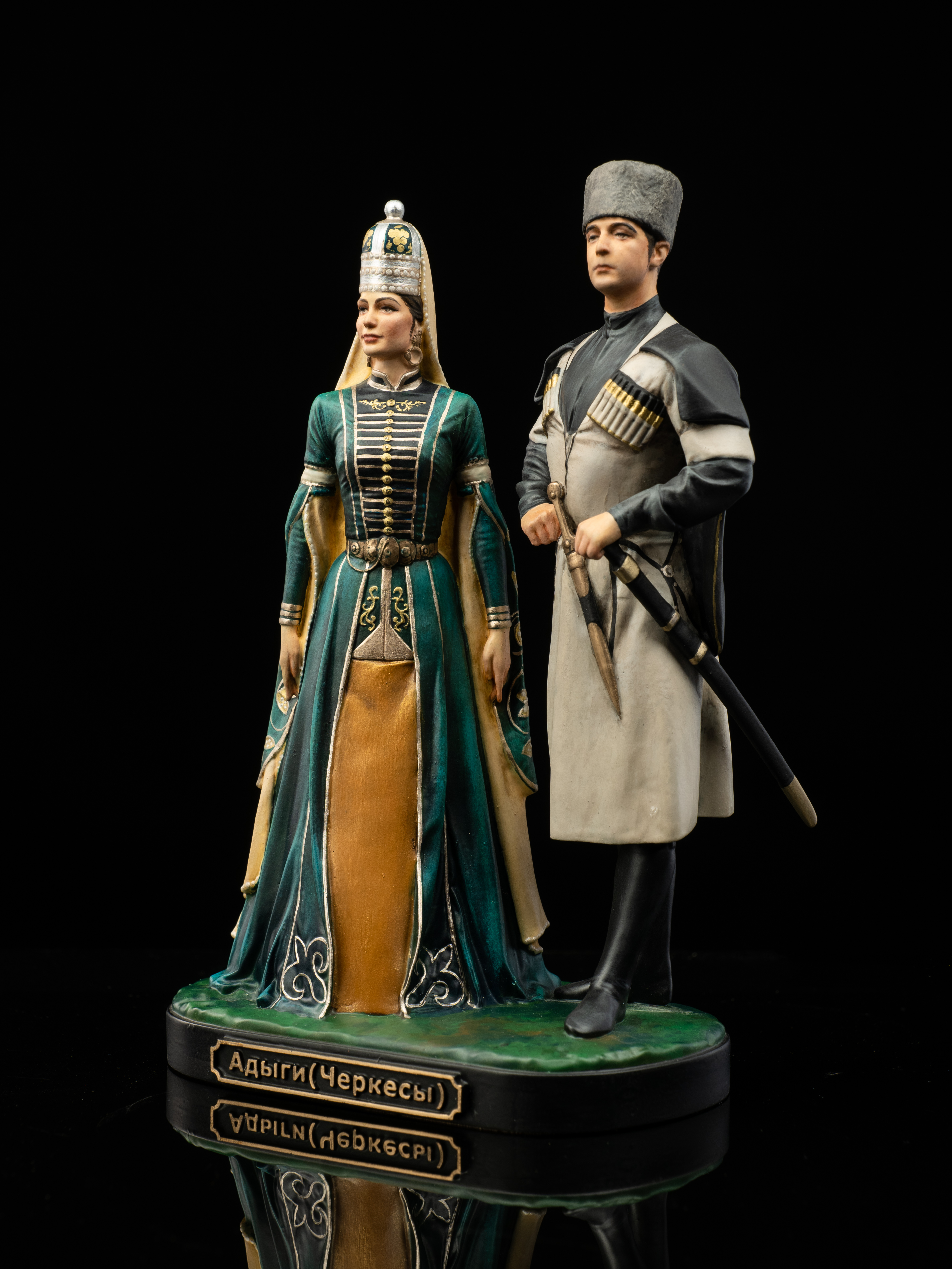 Статуэтка Адыги (Черкесы) (бронза, ручная роспись) купить
