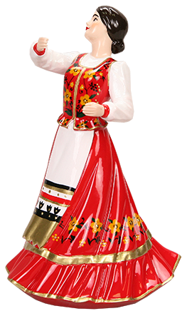 Статуэтка Казачка в танце малая (ручная роспись) купить