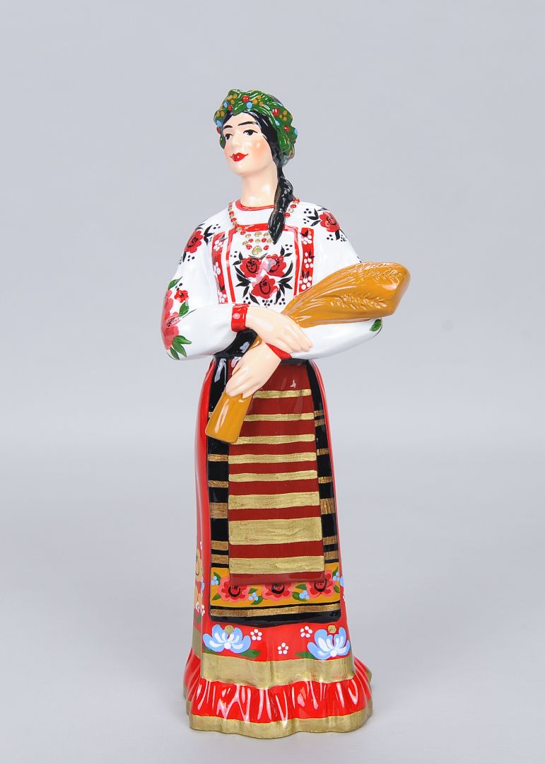 Казачка в  венке со снопом пшеницы купить