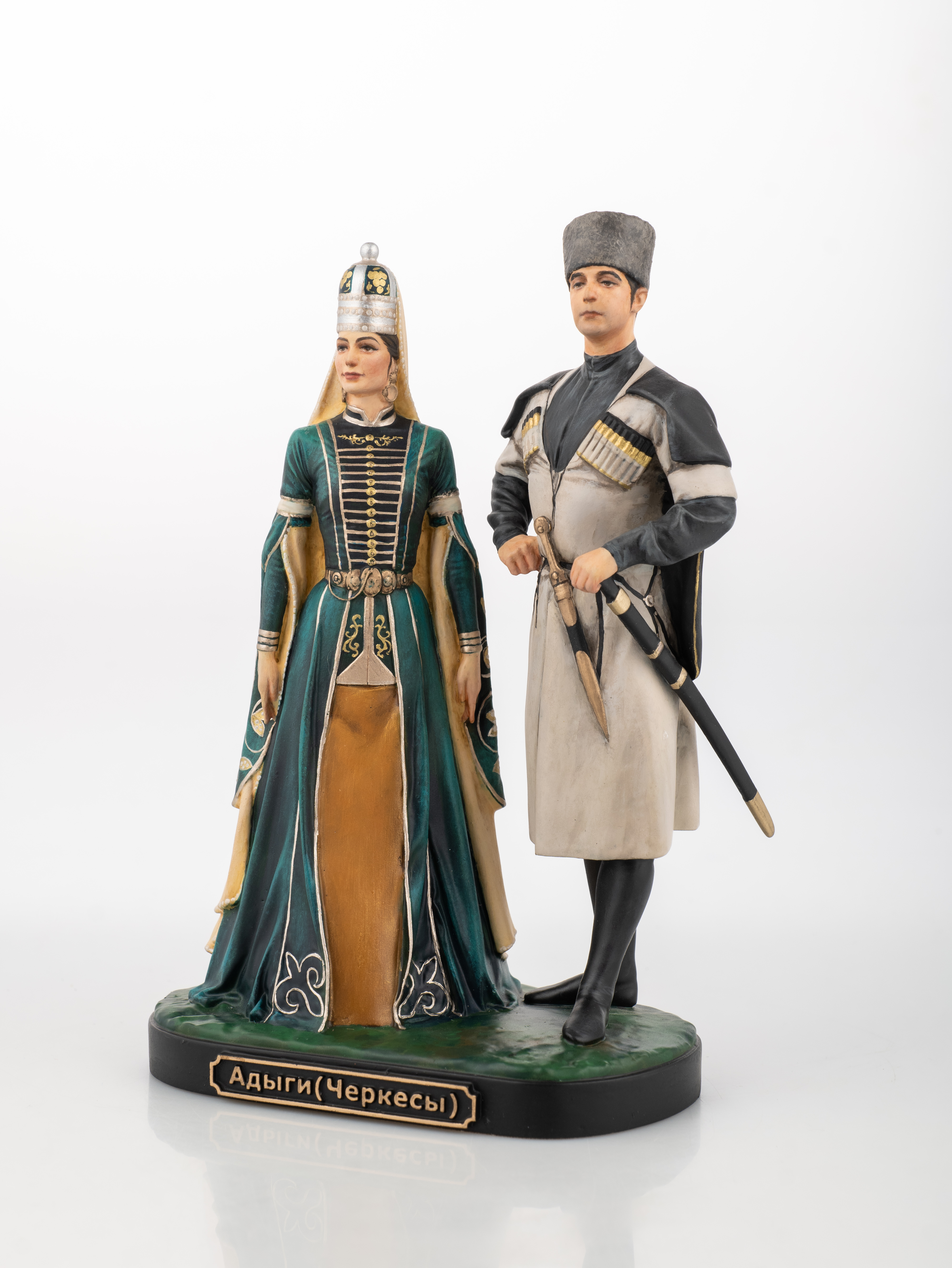 Статуэтка Адыги (Черкесы) (бронза, ручная роспись) купить